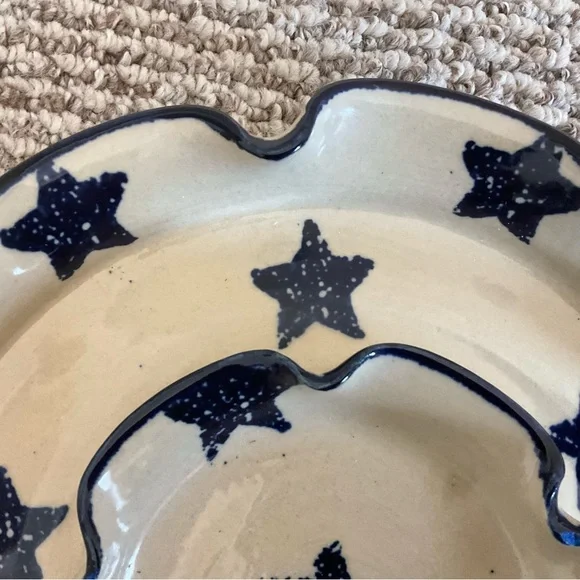 Vintage At Home American Marshall Pottery Chip and Dip Serving Dish - Picture 5 of 15